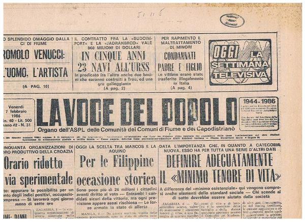 La Voce del Popolo, quotidiano (tranne la domenica). Organo Dell'Aspl …