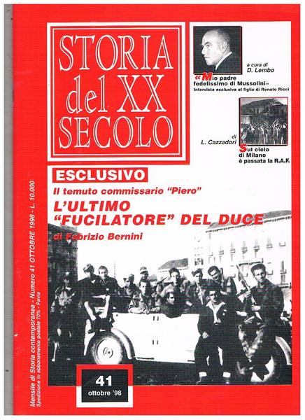 Storia del XX secolo n° ottobre 1998. L'ultimo "fucilatore" del …