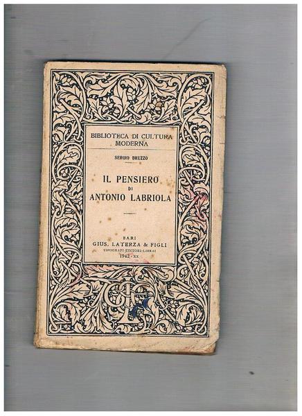 Il pensiero di Antonio Labriola.
