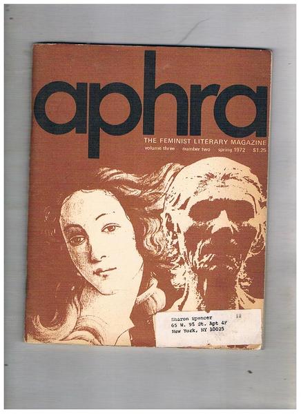 Aphra the feminist literay magazine vol. three number two spring …