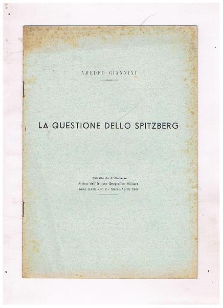 La questione dello Spitzberg. Estratto.