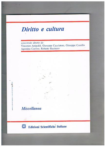 Diritto e cultura, semestrale n° lug-dic. 2001. Husserl fra fenomenologia …