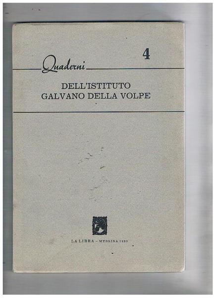 Quaderni dell'istituto Galvano Della Volpe n° 4: Darwin nella sociologia …