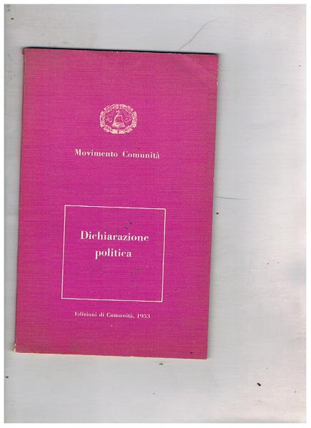 Dichiarazione politica.