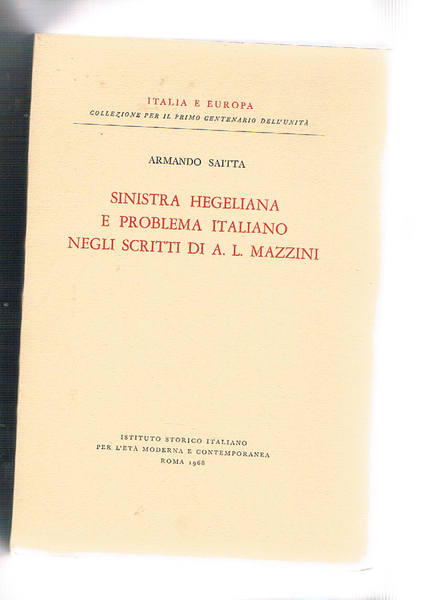 Sinistra hegeliana e problema italiano negli scritti di A. L. …