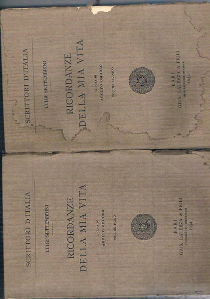 Ricordanze della mia vita. A cura di Adolfo Omodeo. Volume …