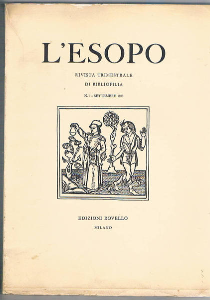 L'esopo rivista trimestrale di bibliofilia. n° 7 sett. 1980. Pierre …