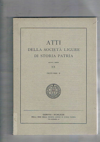 Libri e cultura nella civiltà occidentale. Atti della società ligure …