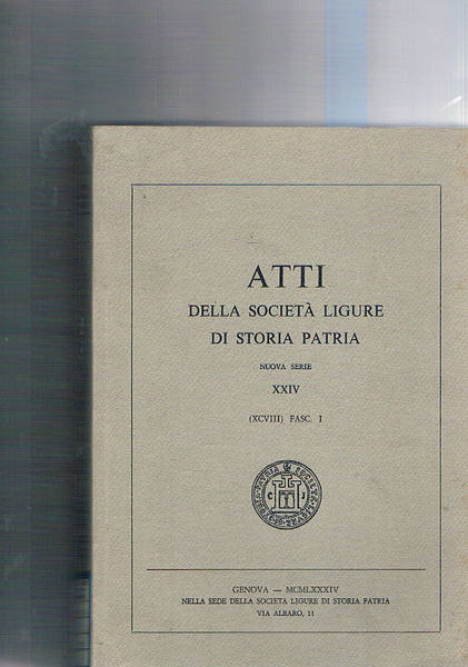 Atti della società ligure di storia patria, nuova serie, vol. …