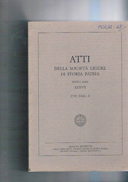 Atti della società ligure di storia patria, nuova serie, vol. …