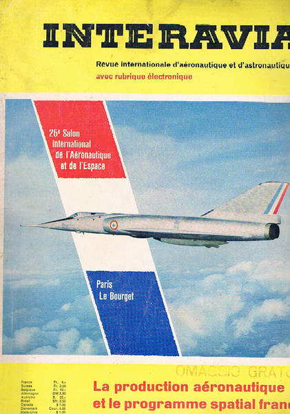 Interavia revue internationale d'àereonautique et d'astronomie, avec rubrique électronique. n° …