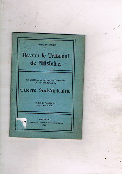 Devant le Tribunal de l'Histoire. Un plaidoyer en faveur des …