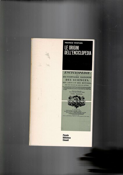 Le origini dell'enciclopedia. Coll. PBE.