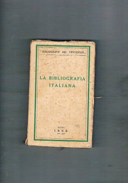 La bibliografia italiana.