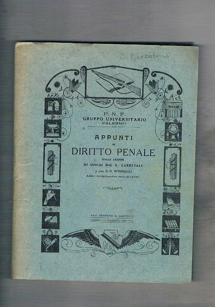 Appunti di diritto penale dalle lezioni del prof. Carnevale a …