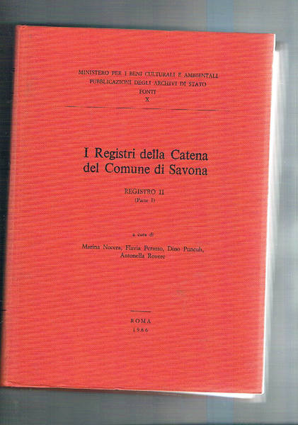 I registri della catena del Comune di savona, registro II …
