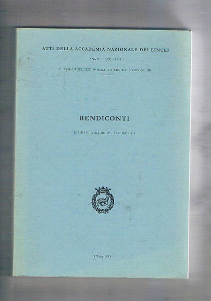 Rendiconti dell'accademia naz. dei Lincei serie IX vol. IV fasc. …