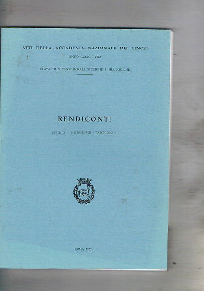Rendiconti dell'accademia naz. dei Lincei serie IX vol. XIII fasc. …
