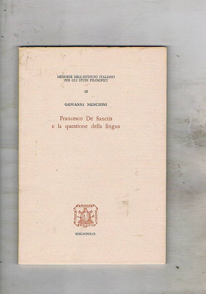 Francesco De Sanctis e la questione della lingua.