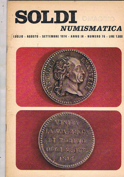 Soldi mensile di numismatica medaglistica carta moneta. n°76 lug-ago. 1976. …