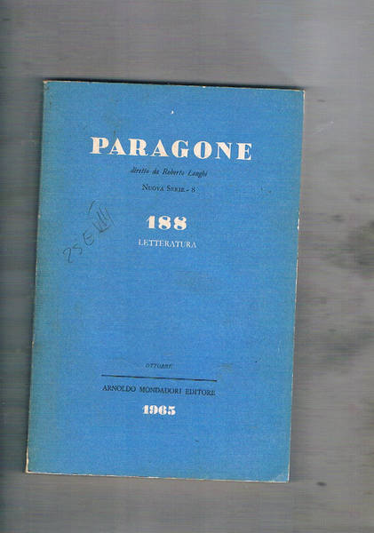 Paragone bimestrale di arte figurativa e letteratura (un mese esce …