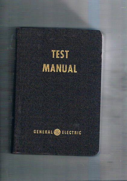 Test manual. Instructions for Testing Electric Apparatus.