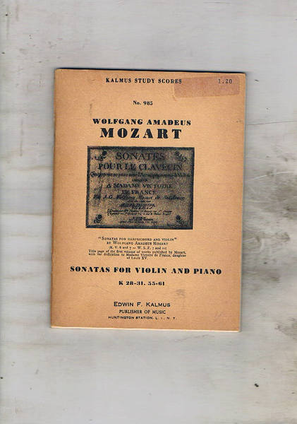 Sonatas for violin and piano K 28-31. 55-61.