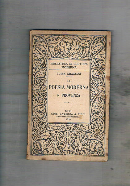 La poesia moderna in Provenza.