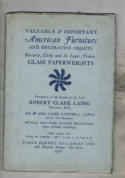 Valuable and important american furniture Baccarat, Clichy & St. Louis …