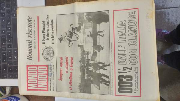 Mondo Nuovo settimanale del P.S.I.U.P. disponiamo di 3 numeri feb. …