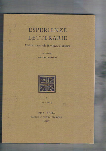 Esperienze letterarie, rivista trimestrale di critica e cultura n° 3 …