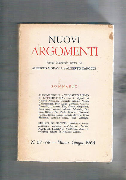 Nuovi argomenti rivista bimestrale, disponiamo dei n° 23-24, 25, 27, …