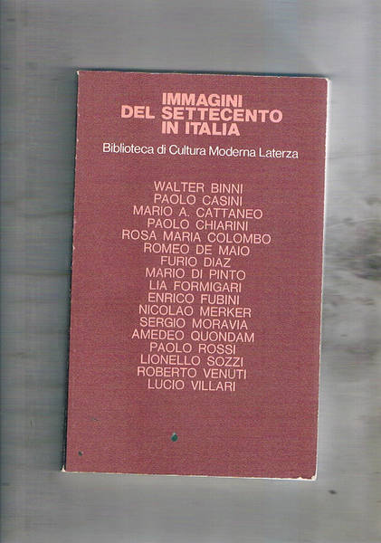 Immagini del Settecento italiano. A cura della soc. italiana di …