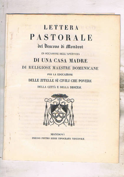 Lettera pastorale in occasione dell'apertura di una casa madre di …