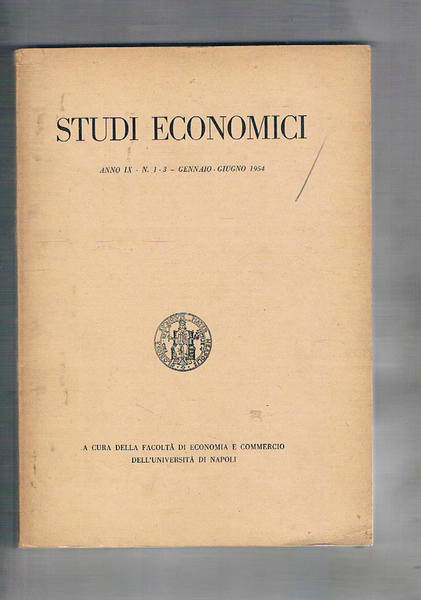 Studi economici, a cura della facolta di economia e commercio …