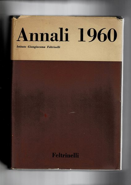 Annali anno terzo 1960.