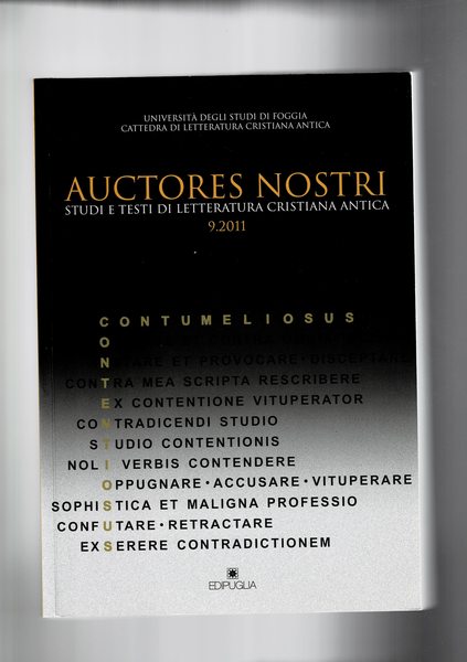 Auctores nostri. Studi e testi di letteratura cristiana antica n° …