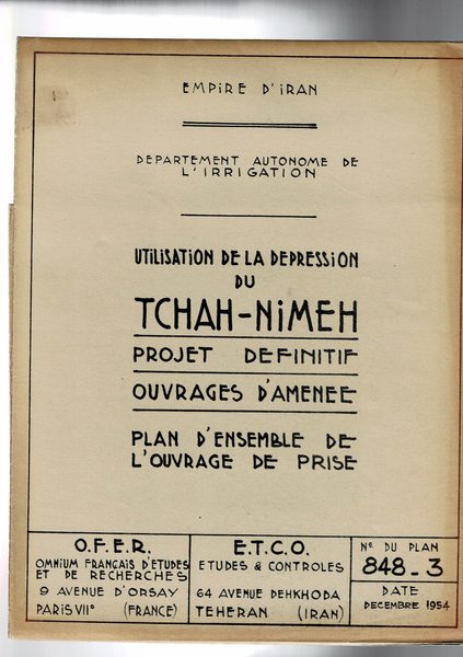 Empire d'Itan department de l'irrigation. Utilissation de la depression du …