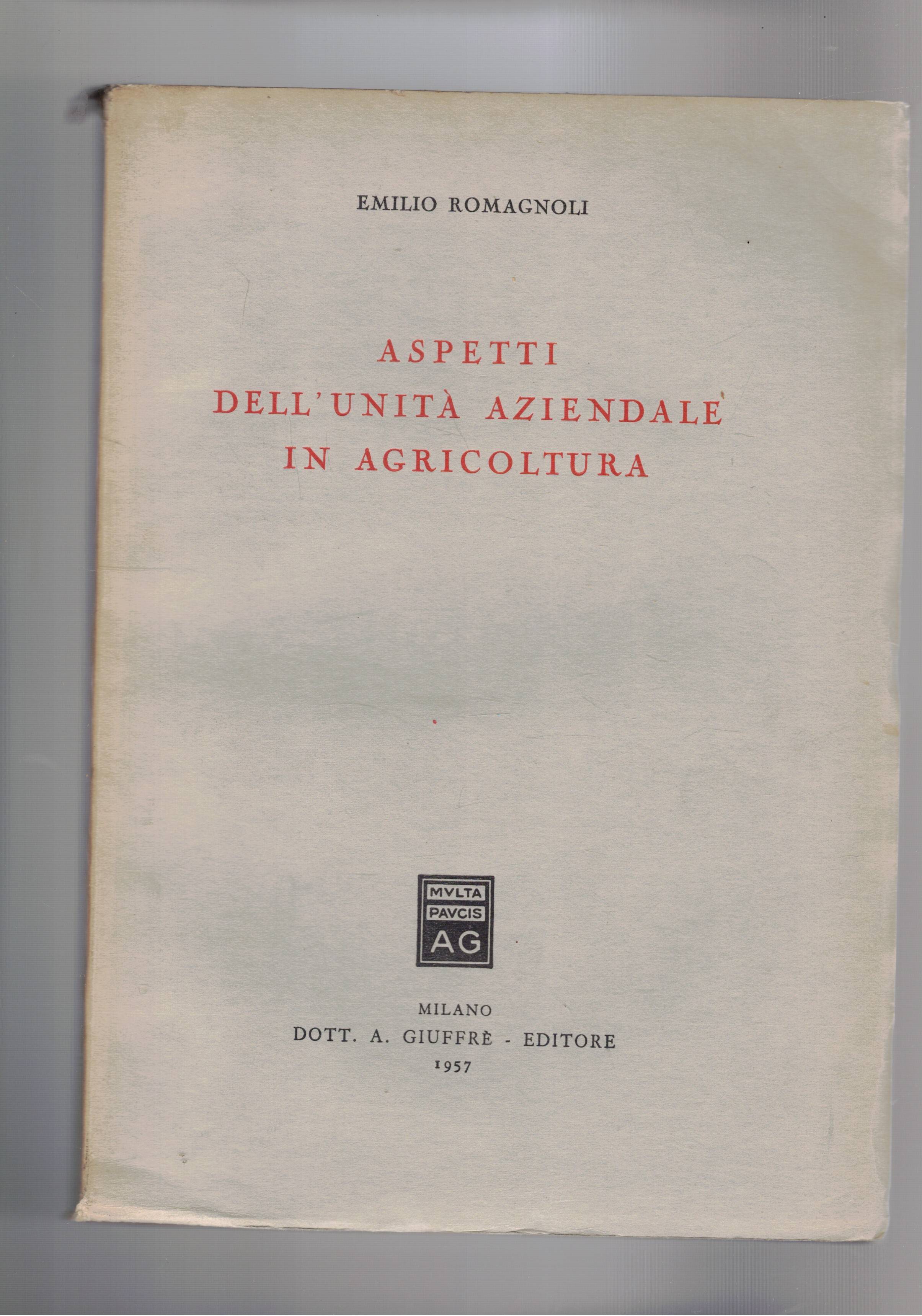 Aspetti dell'unità aziendale in agricoltura.