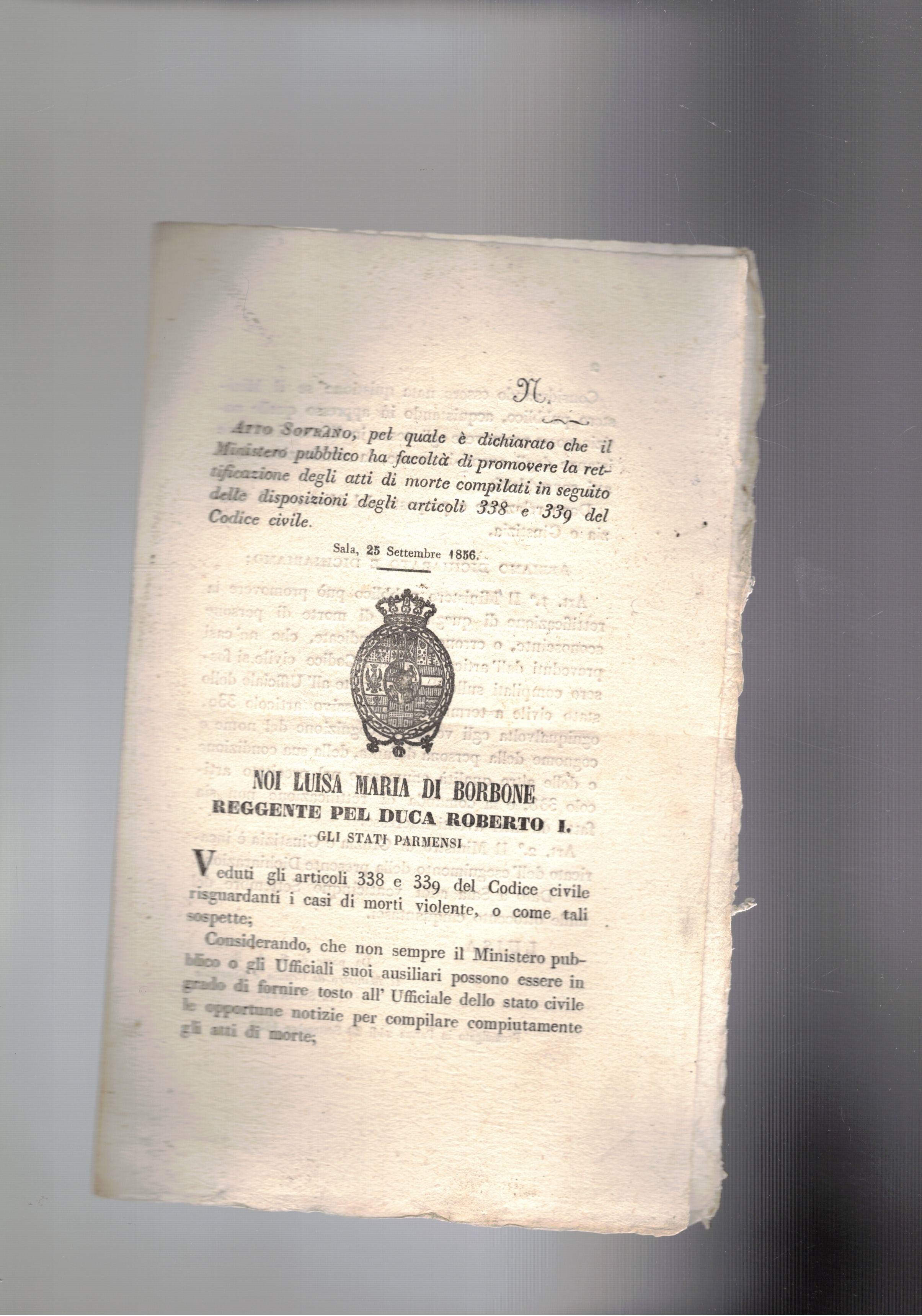 Atto sovrano pel quale il ministero pubblico può promuovere la …