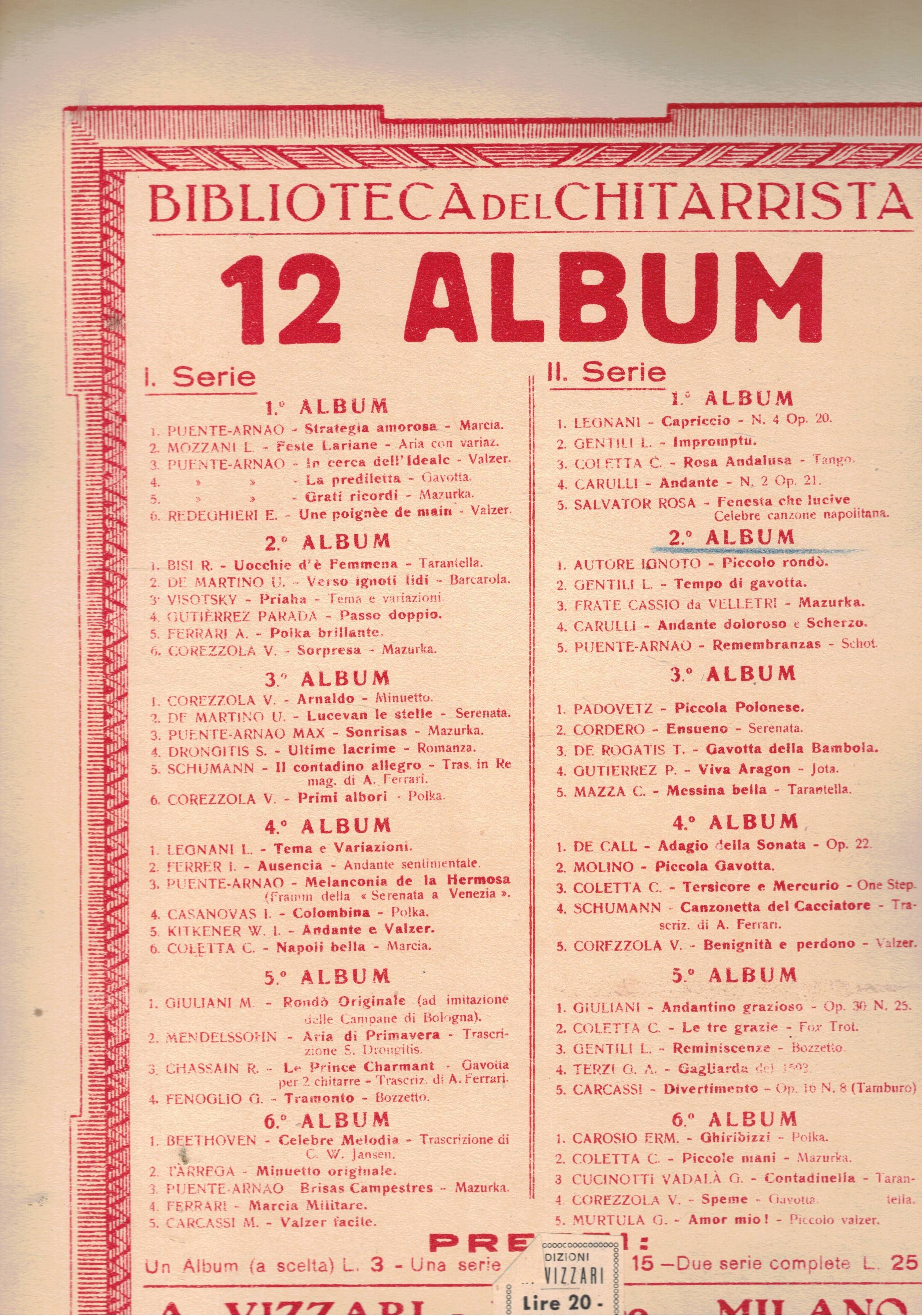 Biblioteca del chitarrista della seconda serie disponano degli album 2, …