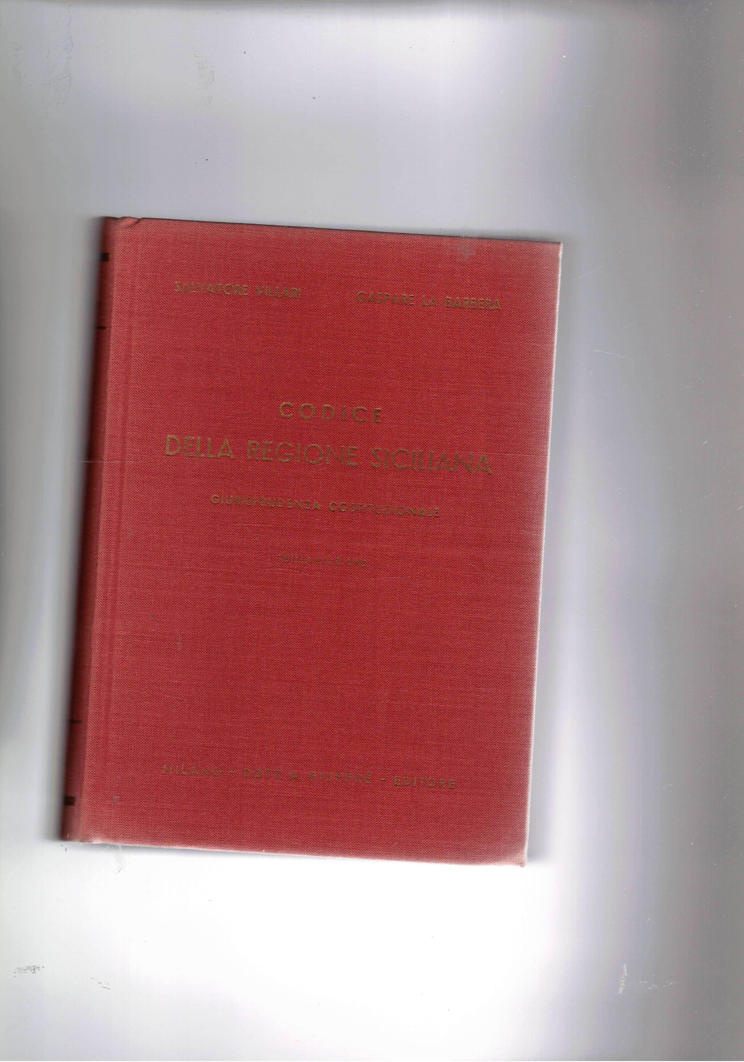 Codice della regione siciliana. Giuriprudenza costituzionale.