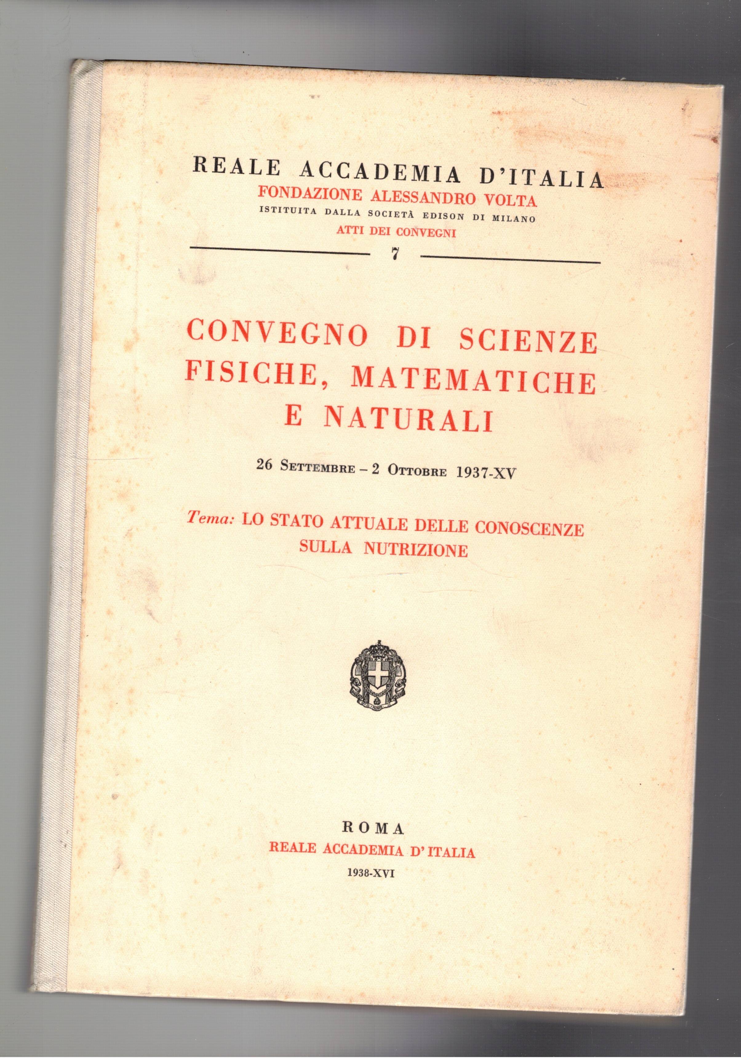 Convegno di scienze fisiche, matematiche e naturali 26 set. - …