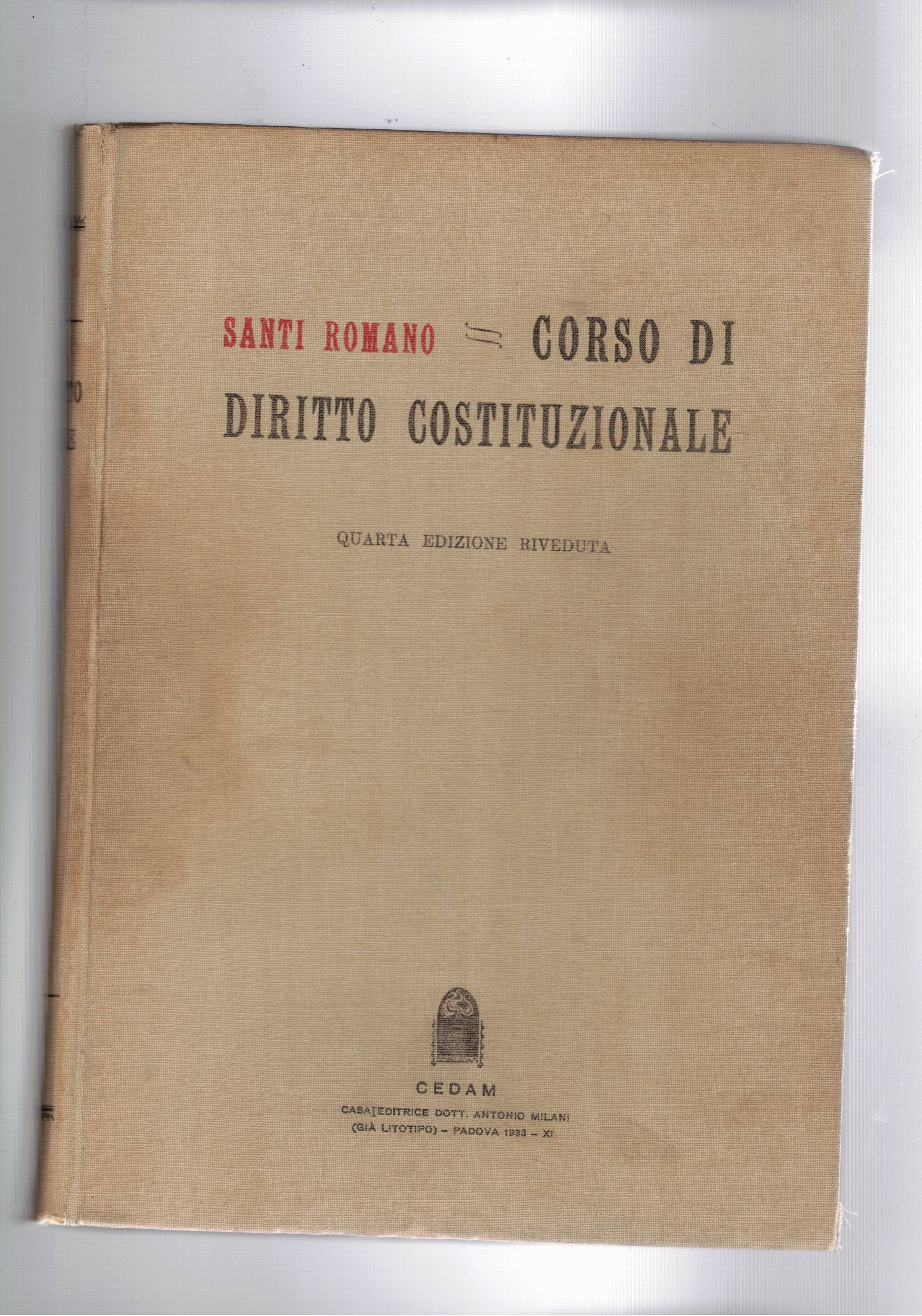 Corso di diritto costituzionale. Quarta ediz.