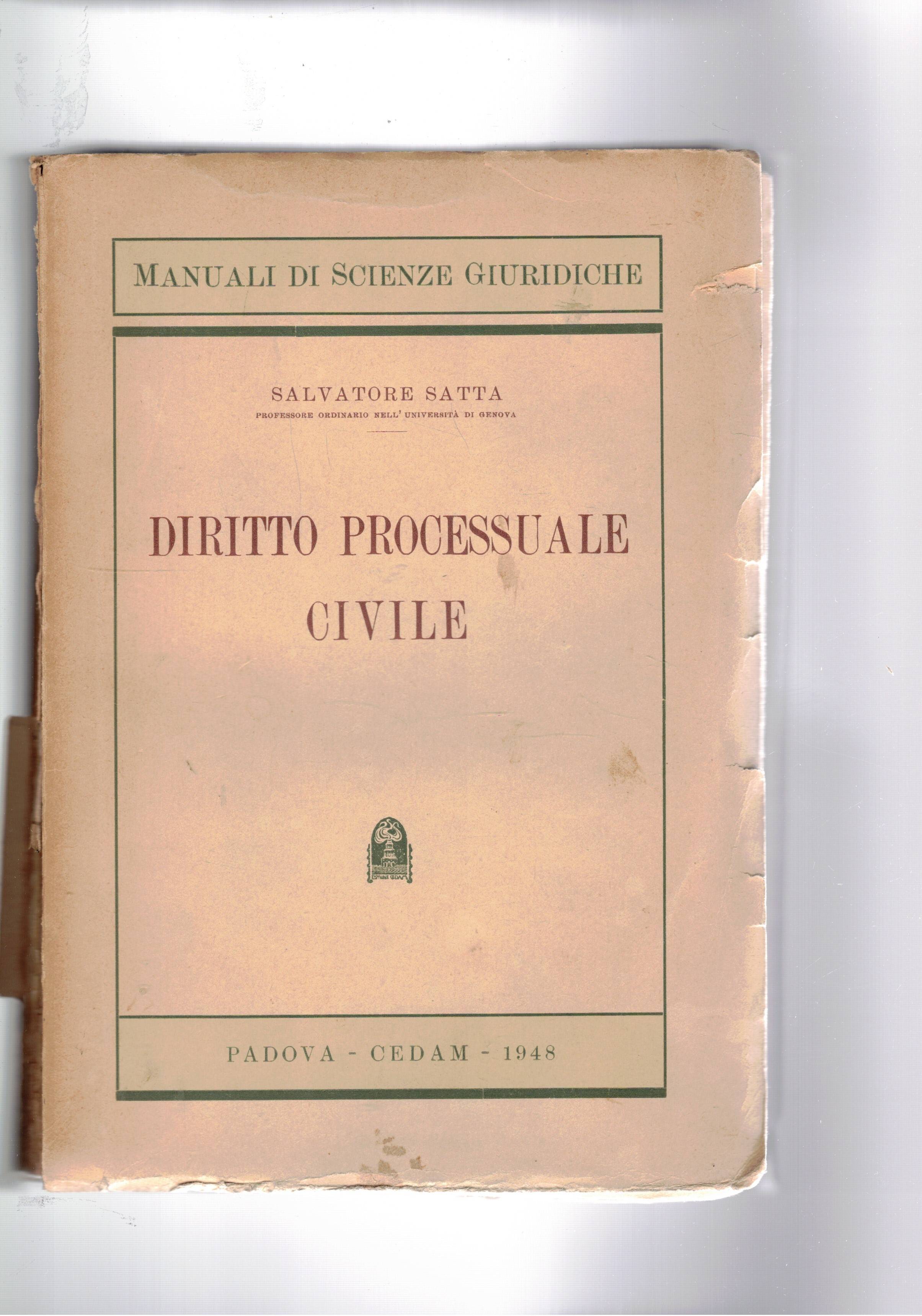 Diritto processuale civile. Prima edizione.