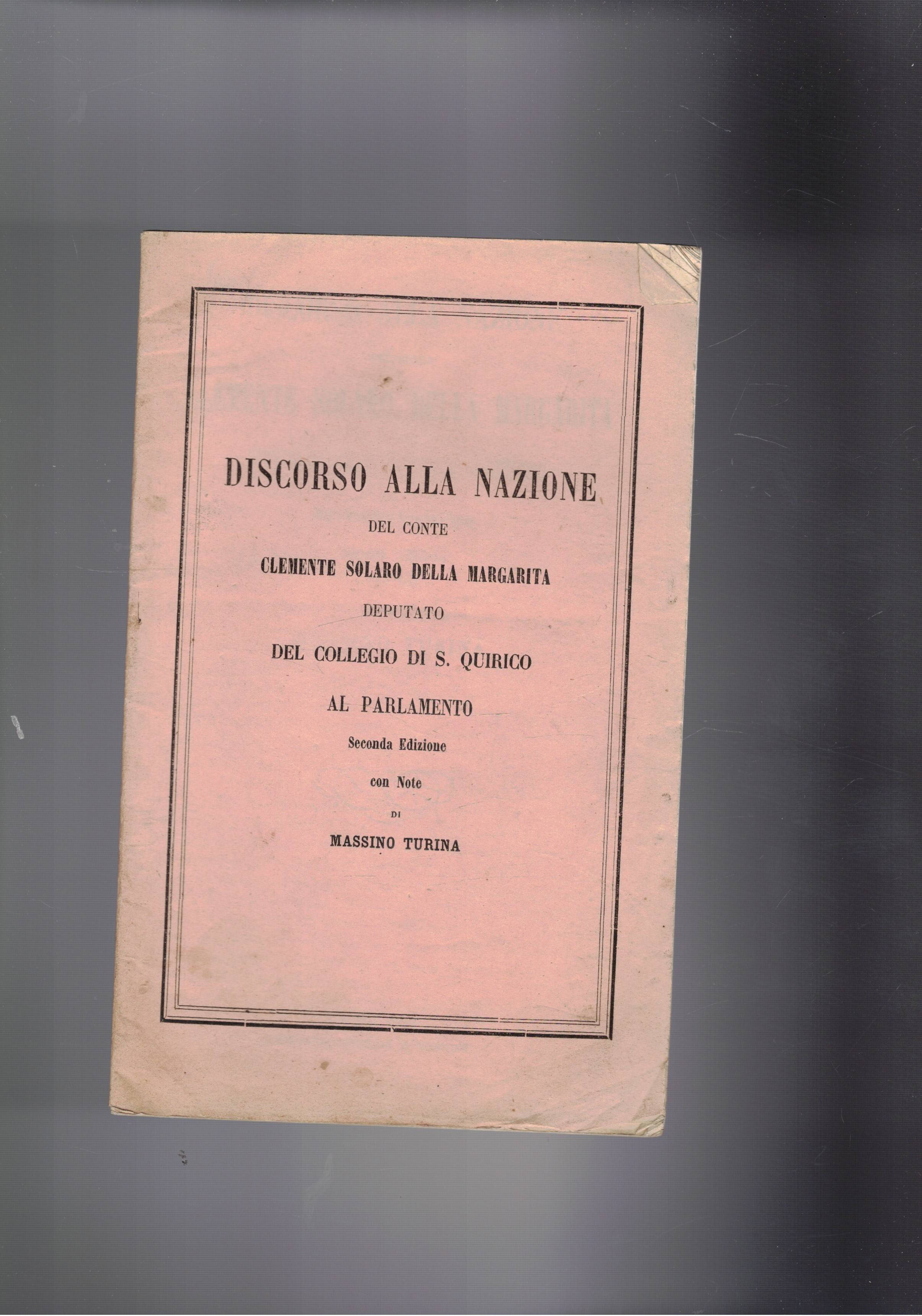 Discorso alla nazione del conte S. Della Maargherita deputato del …
