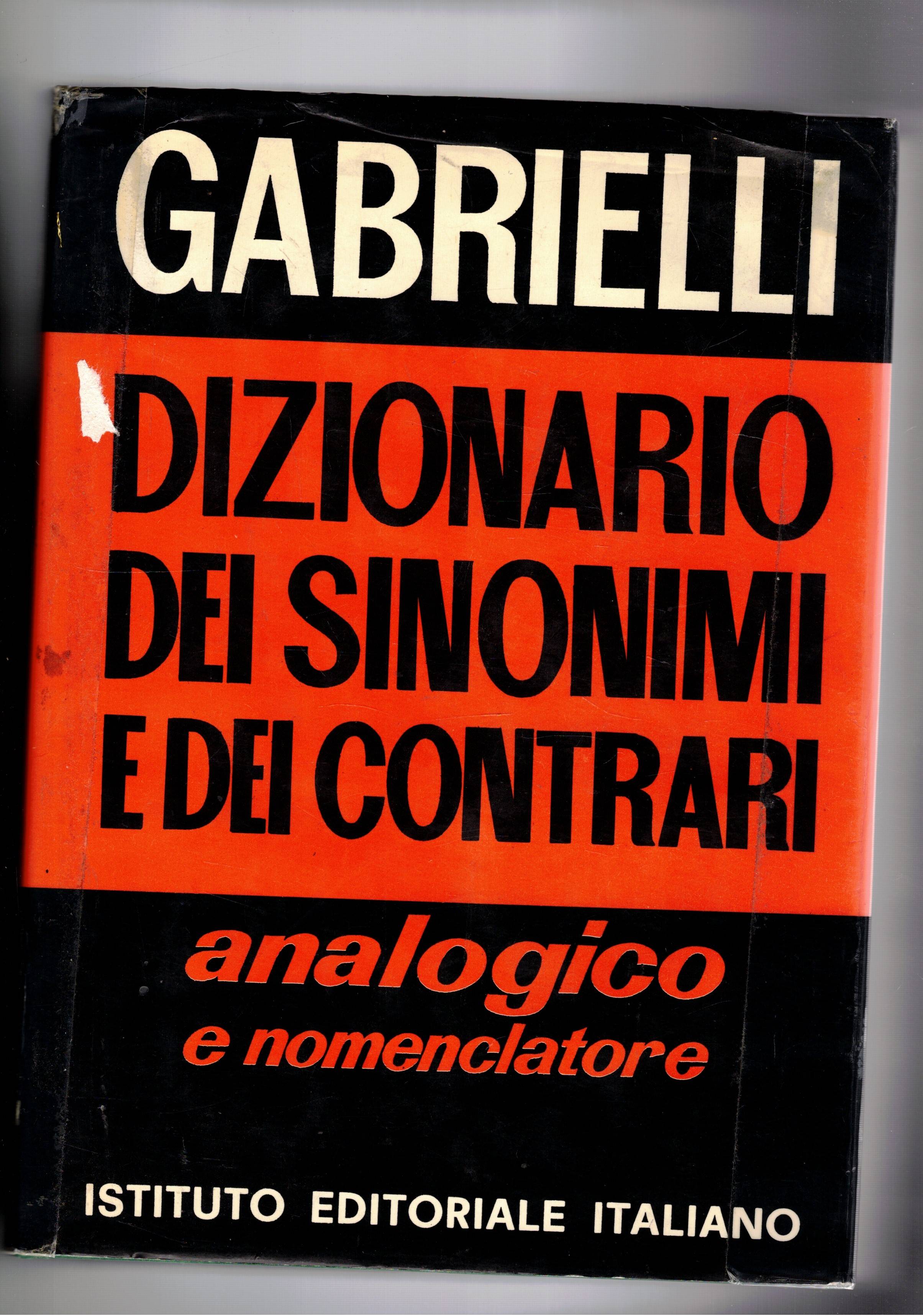 Dizionario dei sinonimi e dei contrari analogico e nomenclatore.