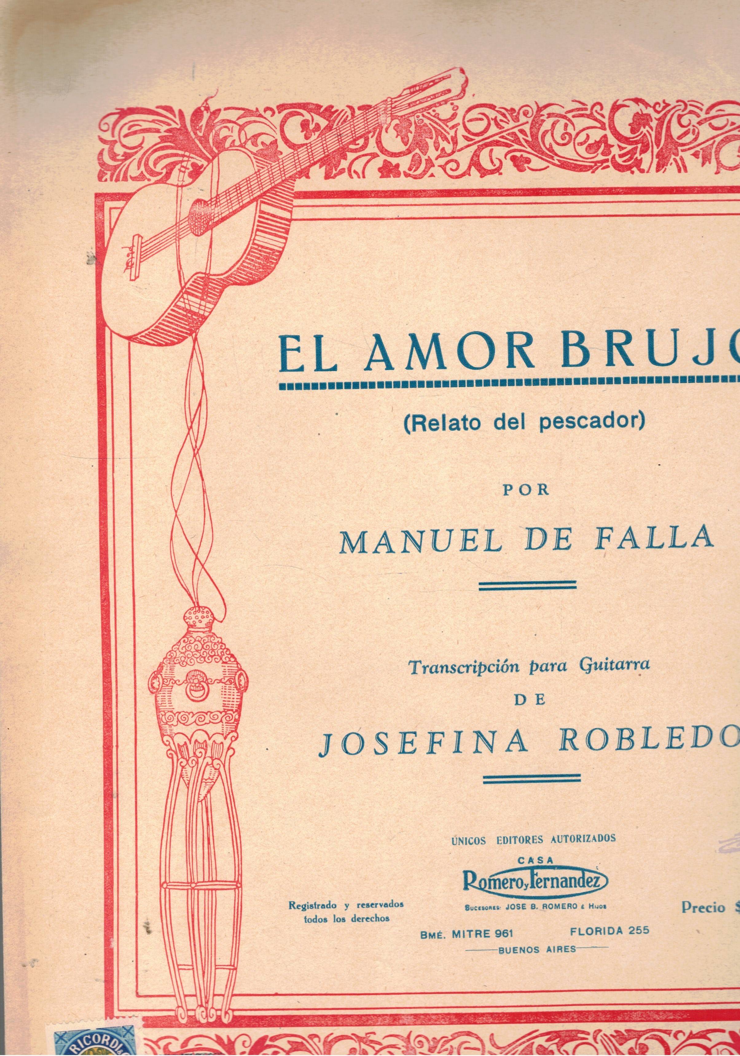 El amor brujo (relato del pescador). Transcripcion para guitarra de …