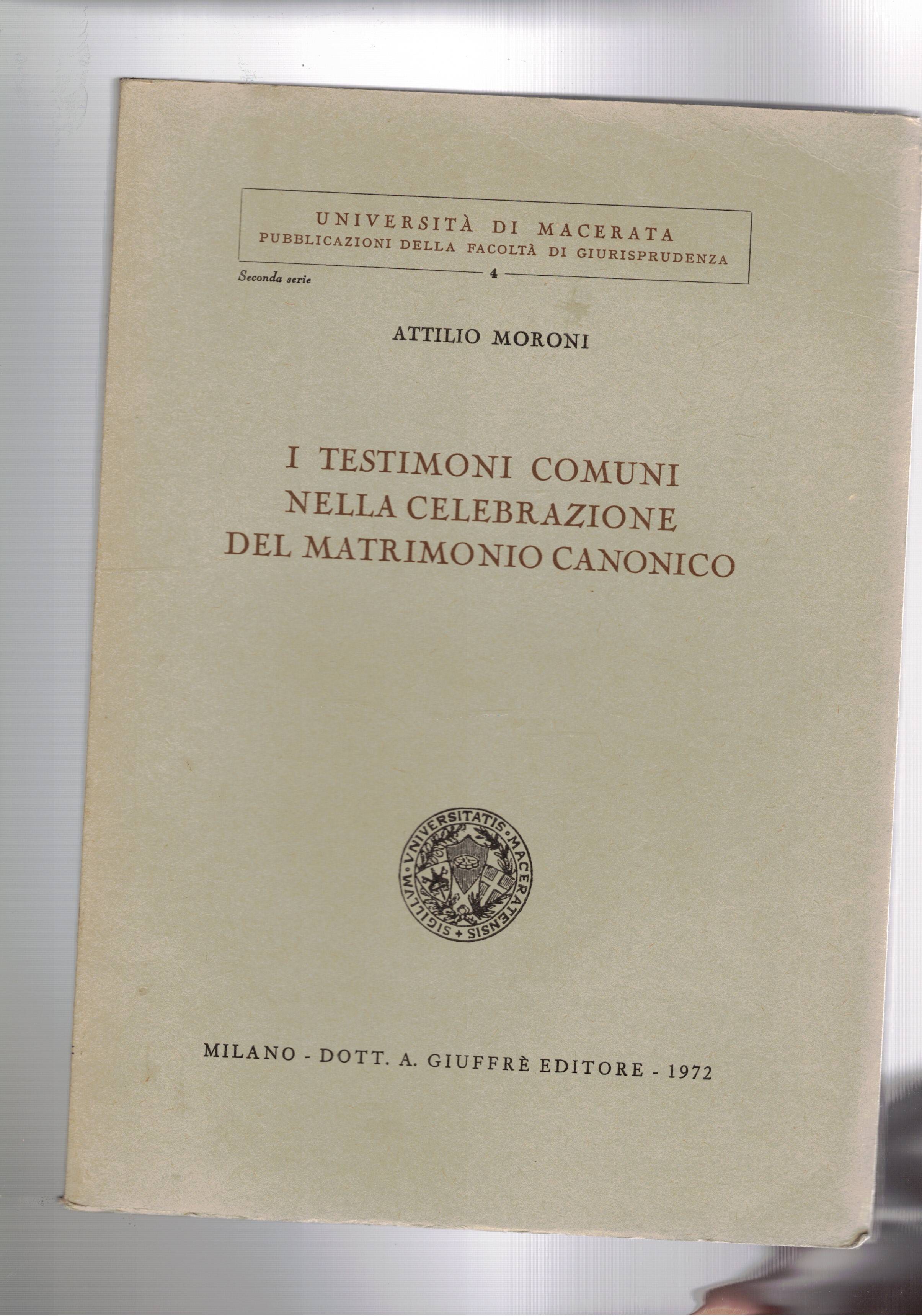I testimoni comuni nella celebrazione del matrimonio canonico.