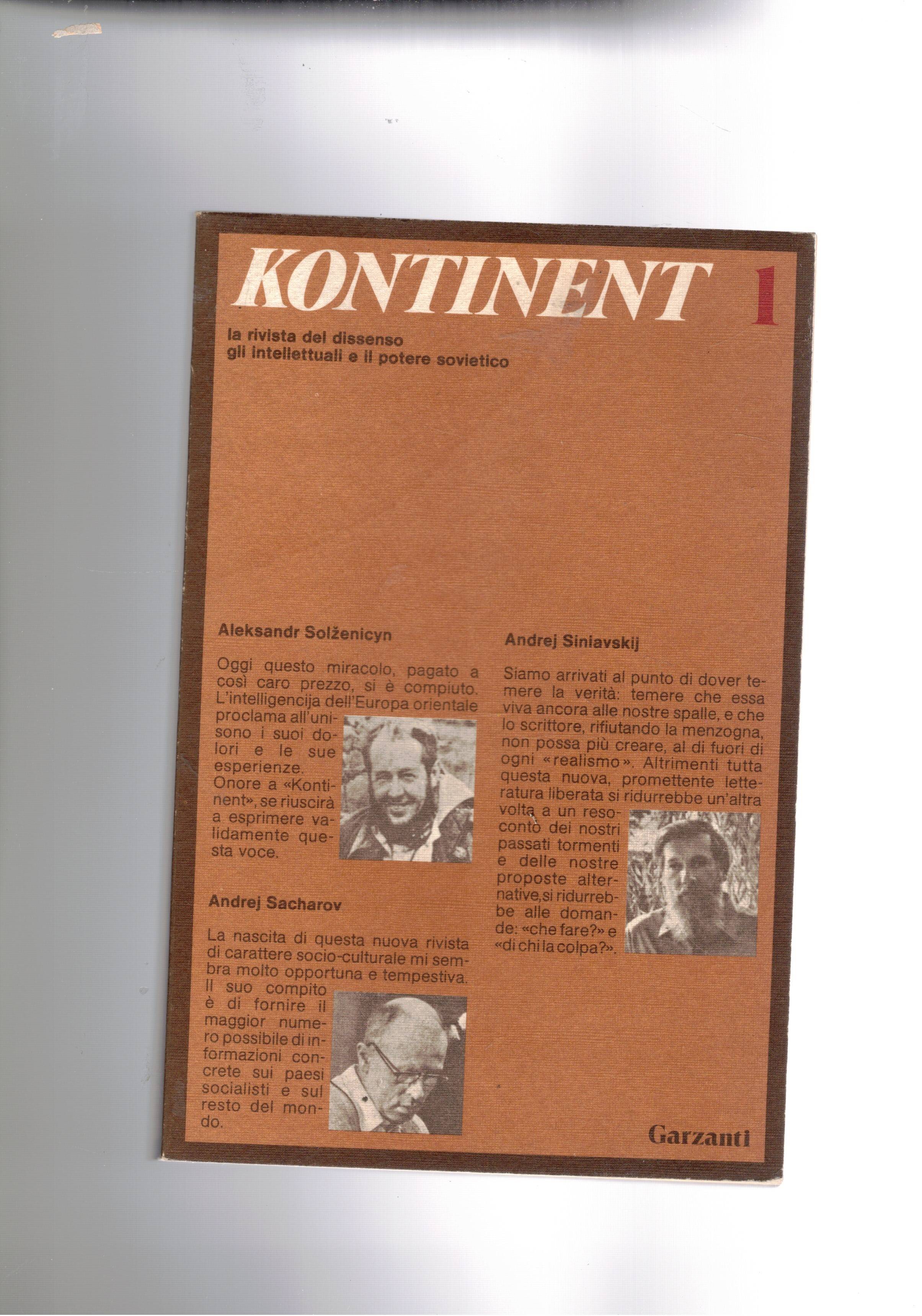 Kontinent 1. La rivista del dissenso, gli intellettuali e il …